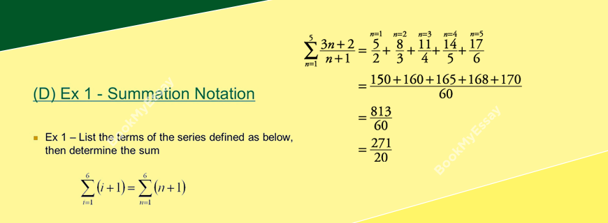 Summation of Series Assignment Help